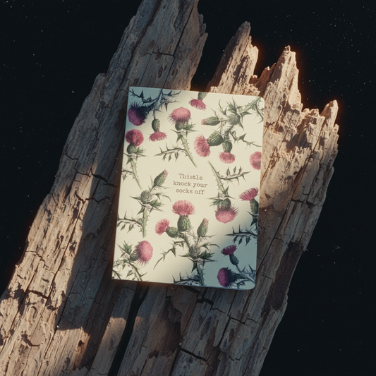 Thistle Knock Your Socks Off Double-Sided Journal | 160-Page Lined Notebook