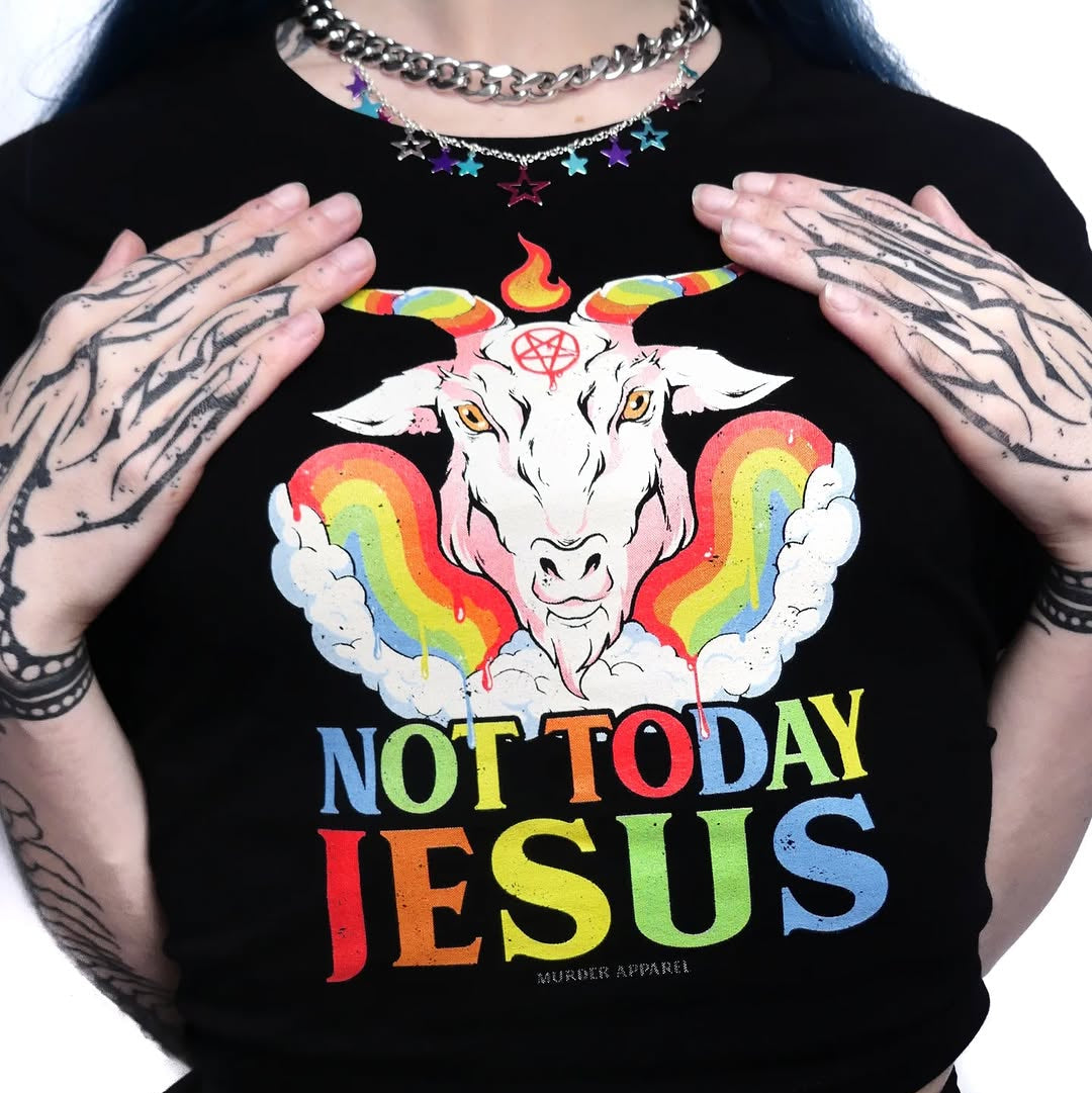 Not Today Jesus Crop Top