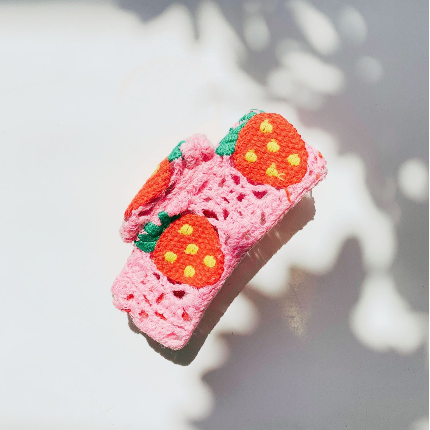 Velvet Claws Strawberry Granny Square Hair Claw