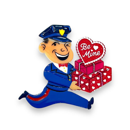 Valentine's Happy Mail Brooch & Earrings Set by 50's Vintage Dame x Lipstick & Chrome