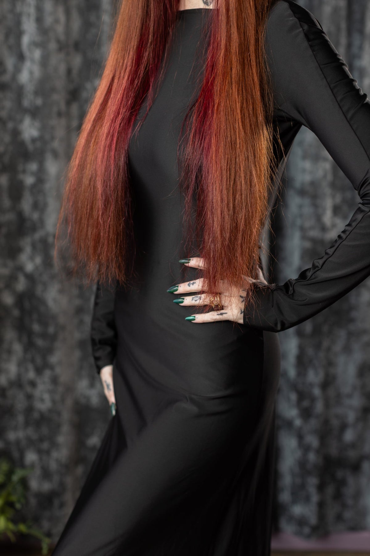 HELENA - Open back maxi dress with train - Ready to ship