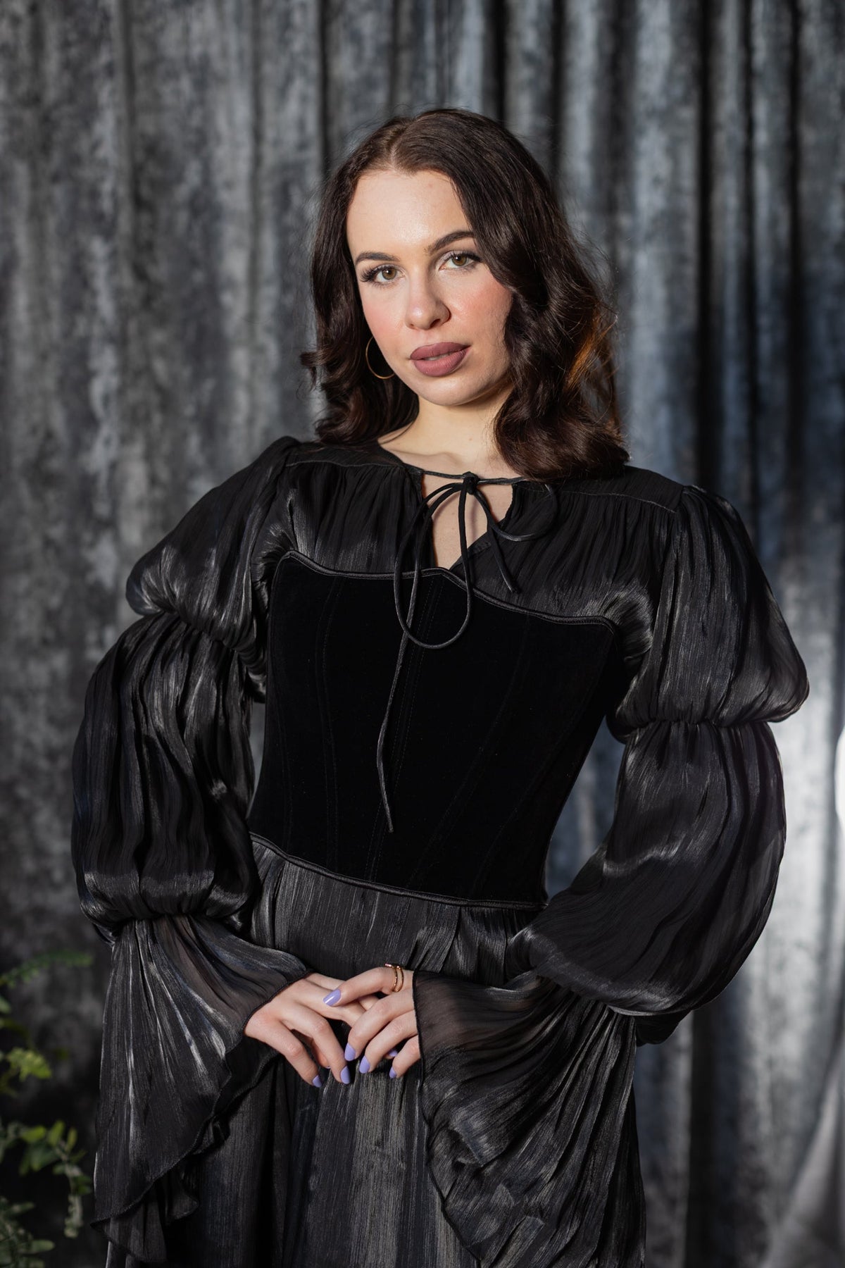 Edith - Metallic Haunting Gown - READY TO SHIP