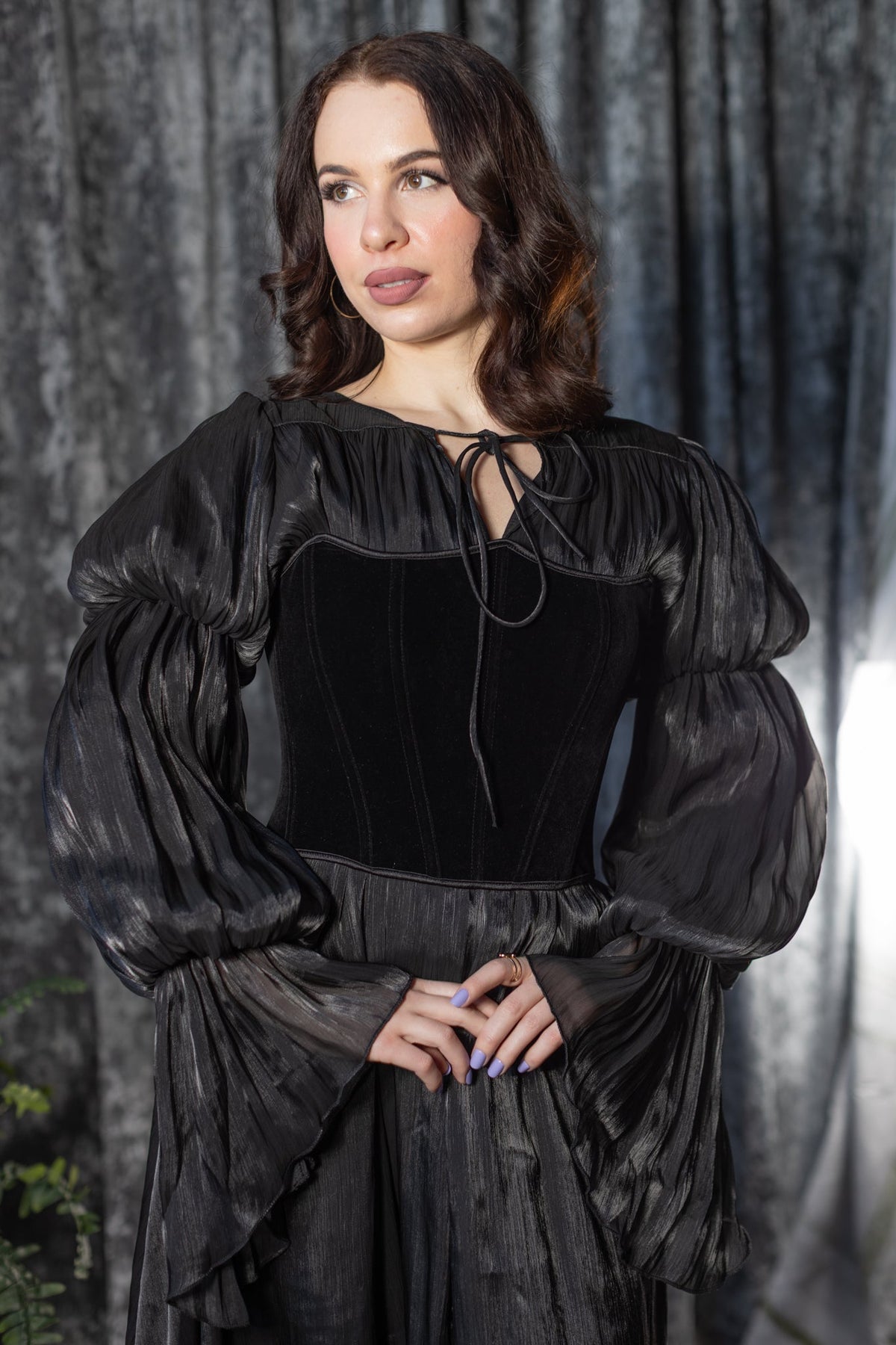 Edith - Metallic Haunting Gown - READY TO SHIP