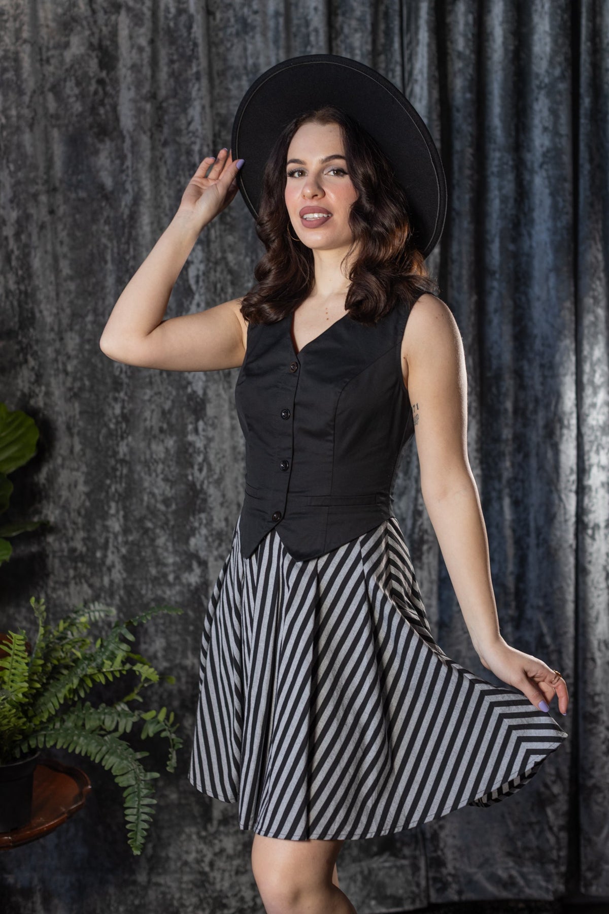 Matilda - Classic Dark Academia Dress - READY TO SHIP