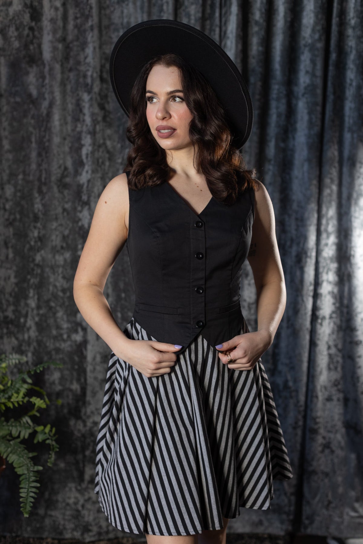 Matilda - Classic Dark Academia Dress - READY TO SHIP