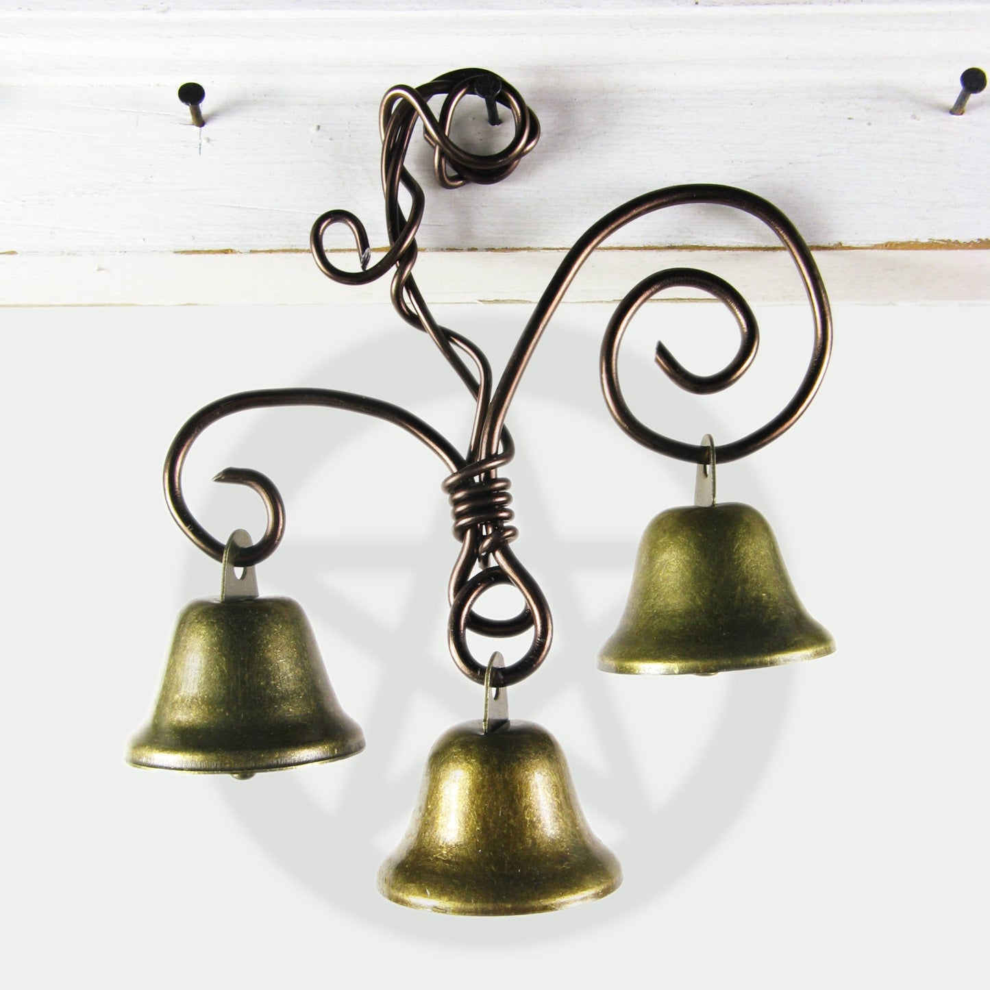 Fancy Triple Witch's Bell with Vine-like Hanger - Handcrafted