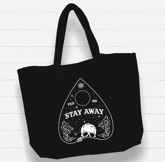 Beach Bag / XL Tote Bag - "stay away planchette"