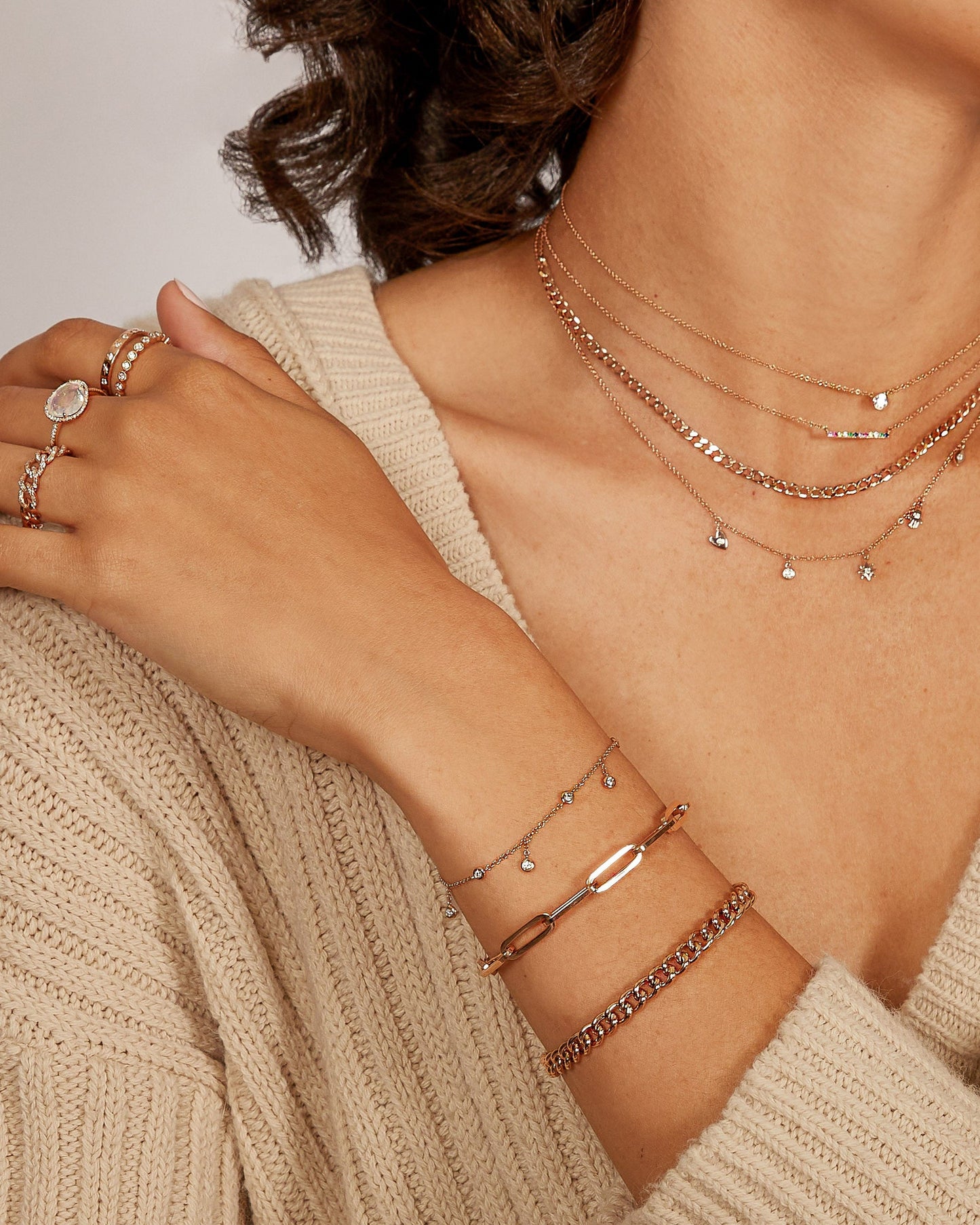 14k Gold Extra Large Paper Clip Chain Bracelet