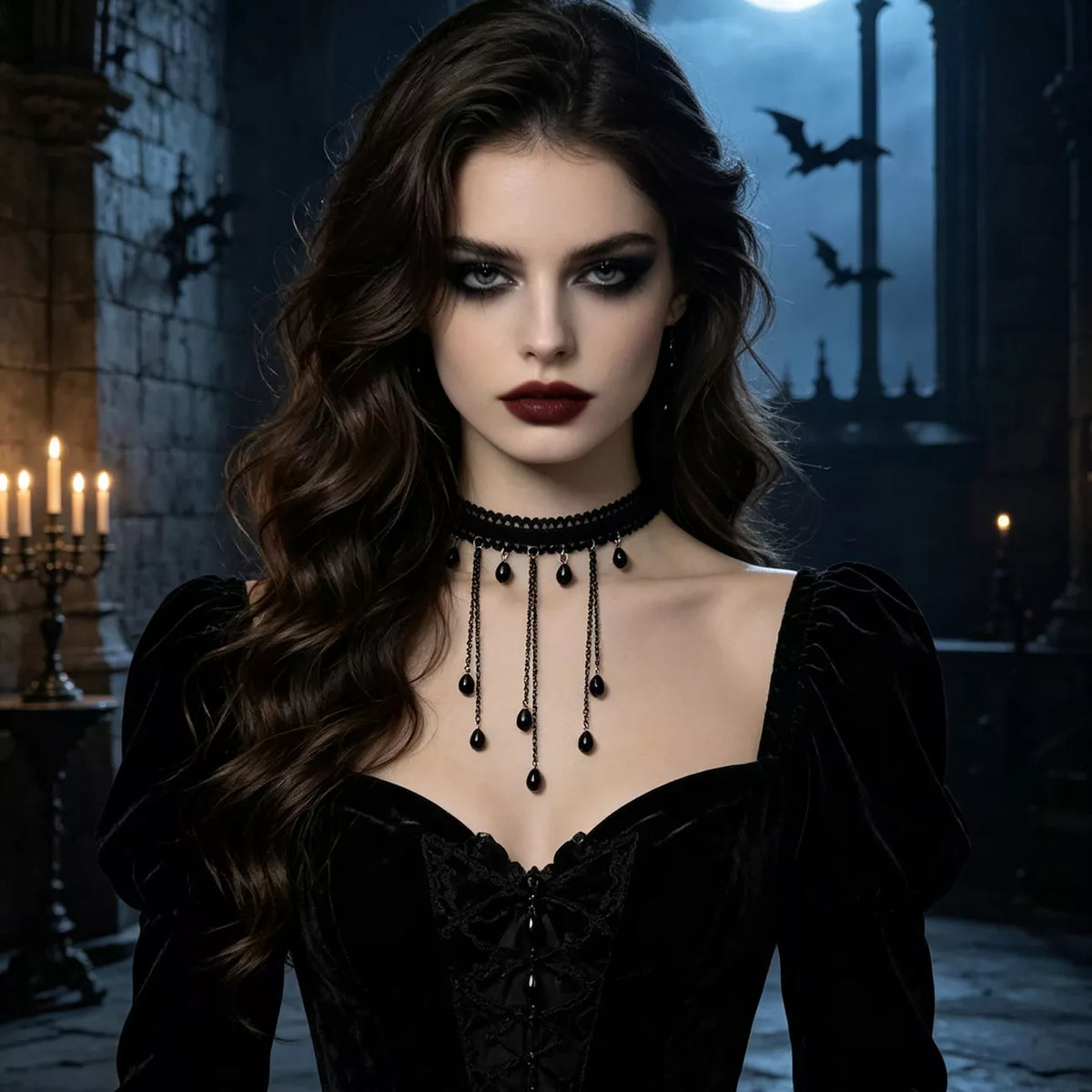Mourning Drops Gothic Choker