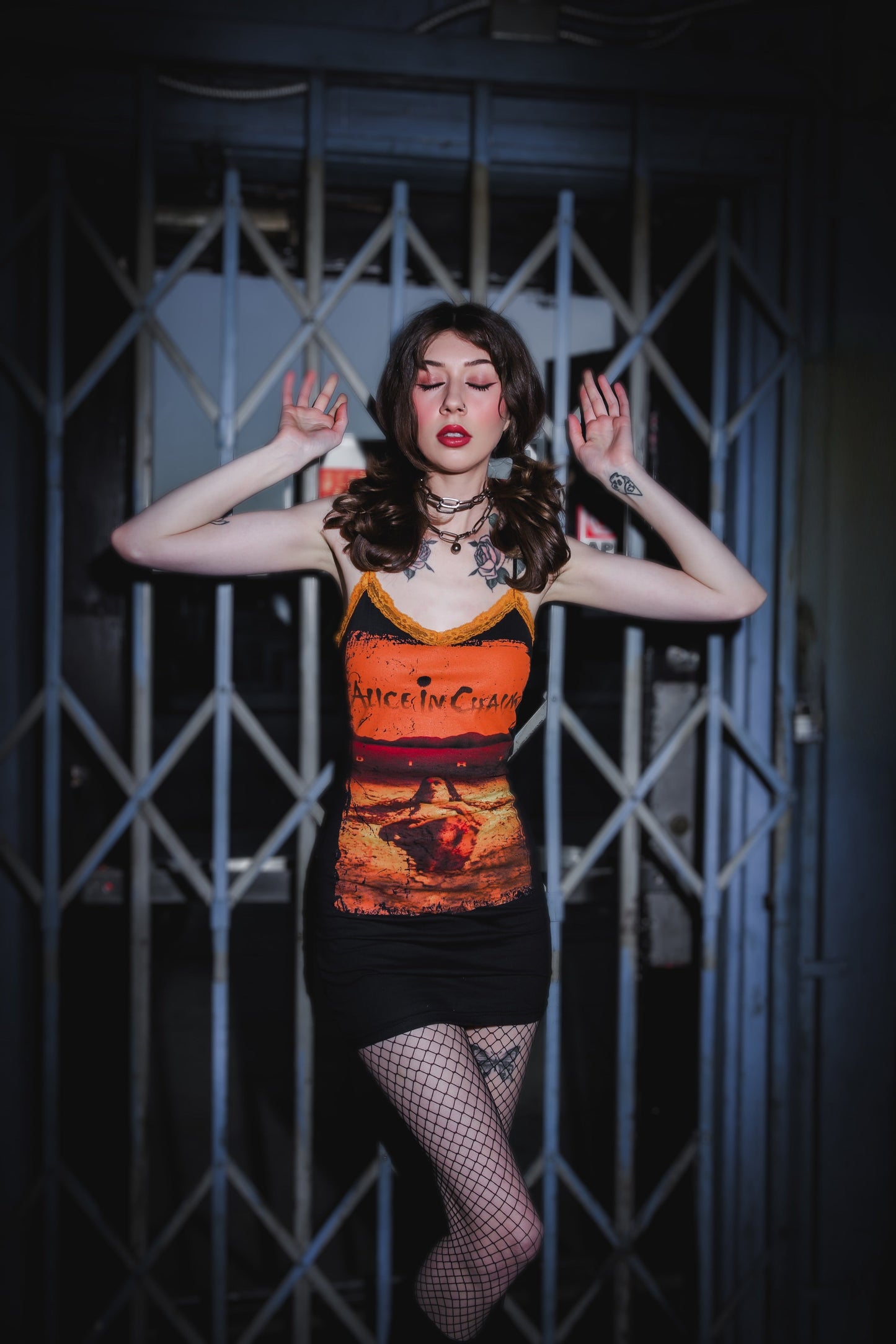 Alice in Chains (Dirt) Lace Strap Dress