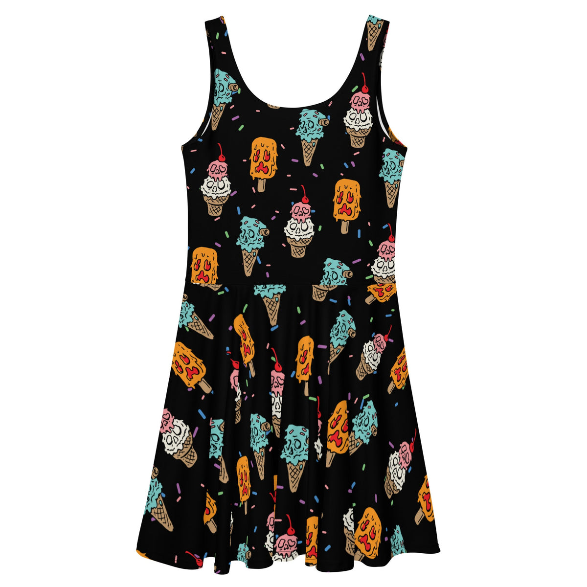 Monster Ice Cream Skater Dress