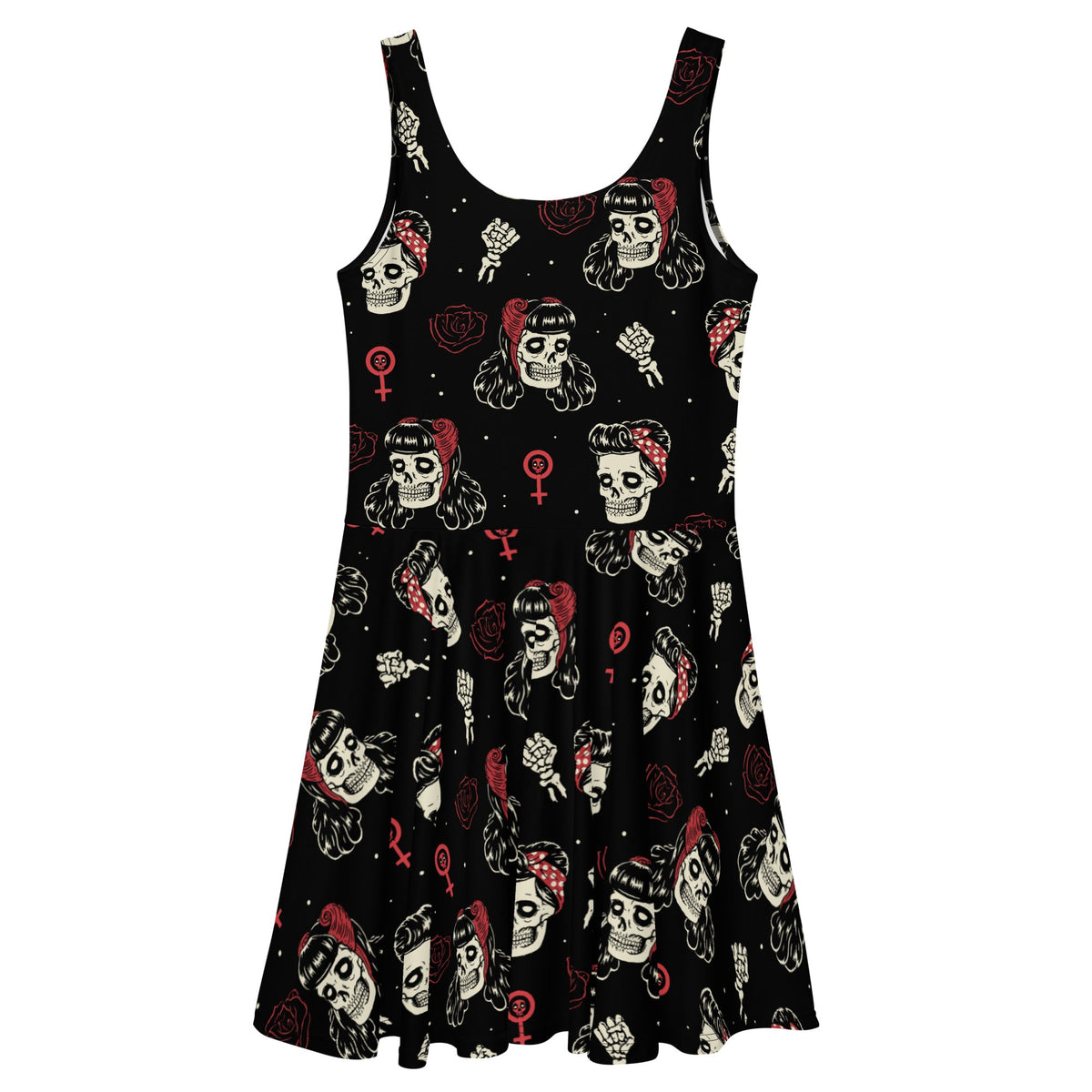 Undead Rosie Riveter Skater Dress