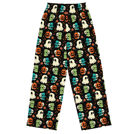 Vintage Halloween wide-leg pants