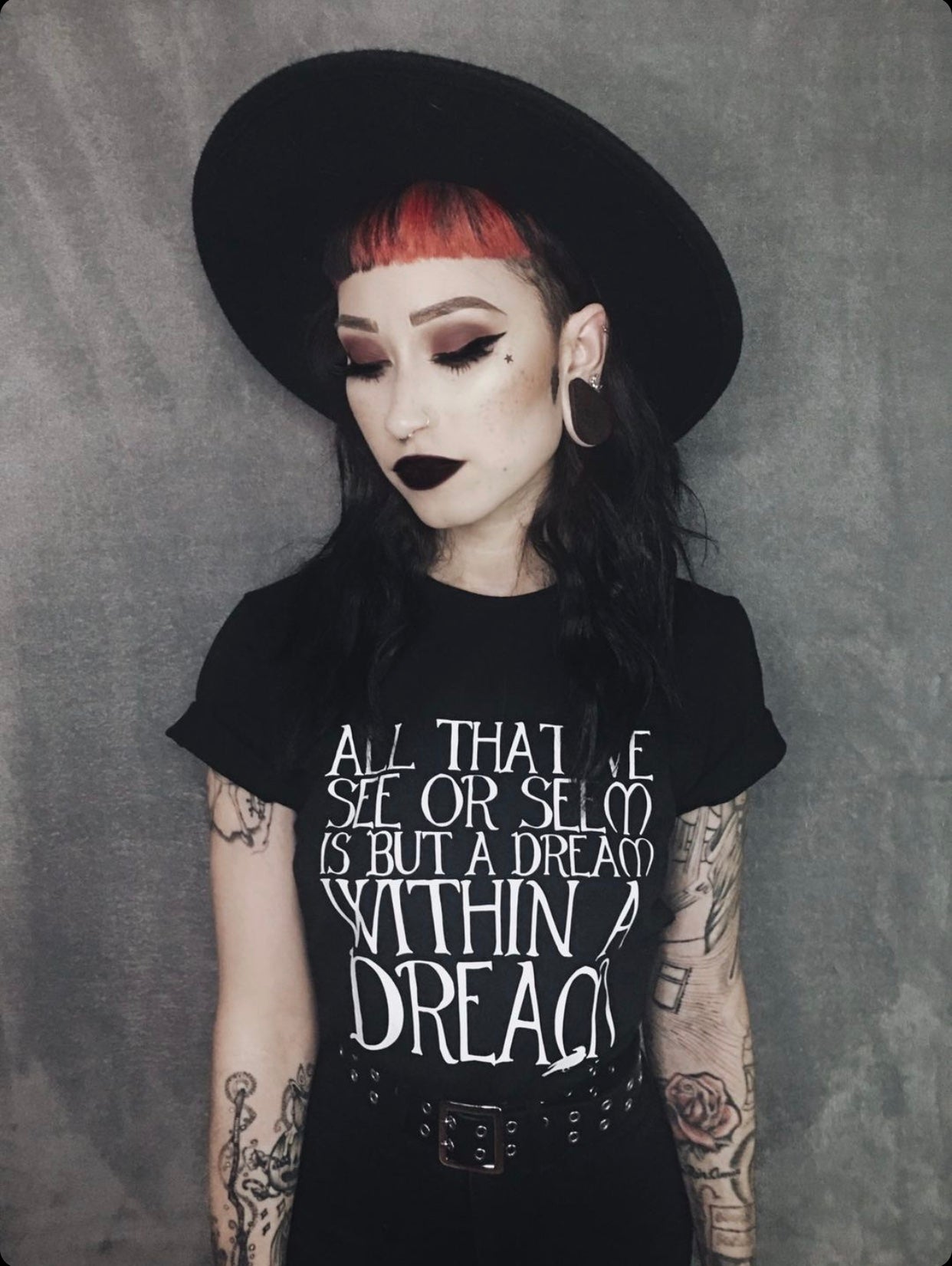 All That We See Or Seem, Is But A Dream Within A Dream Poe Quote T-Shirt