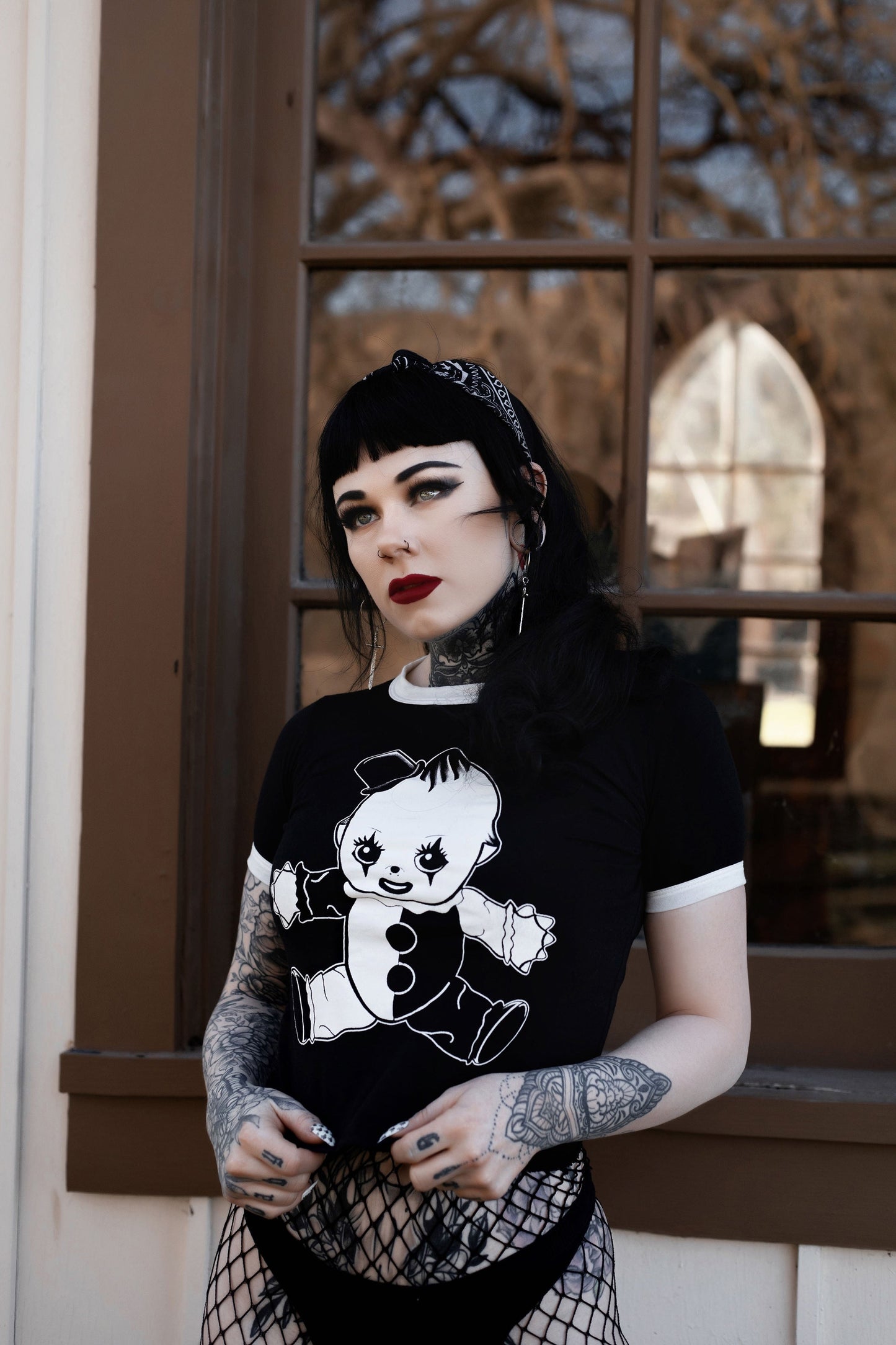 Art The Clown Kewpie Ringer Tee