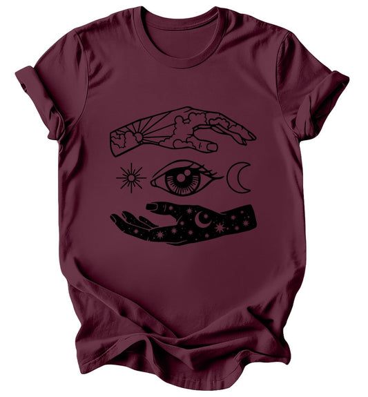 Celestial Hands - Burgundy or Emerald T-Shirt