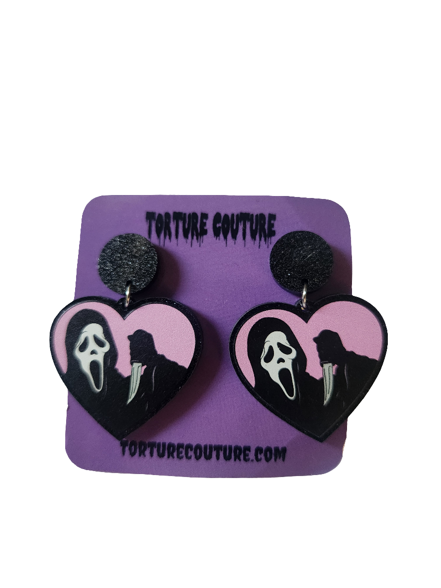 I Heart Ghostface Earrings