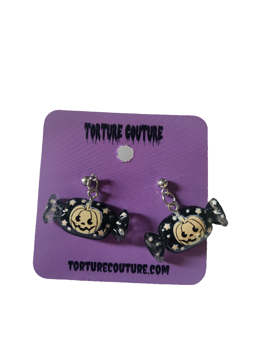 Pumpkin Candy Earrings