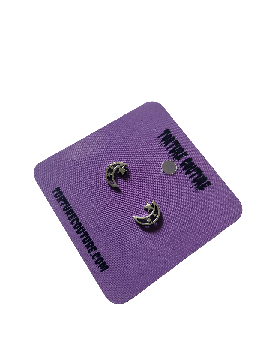 Mini Metal Luna Studs