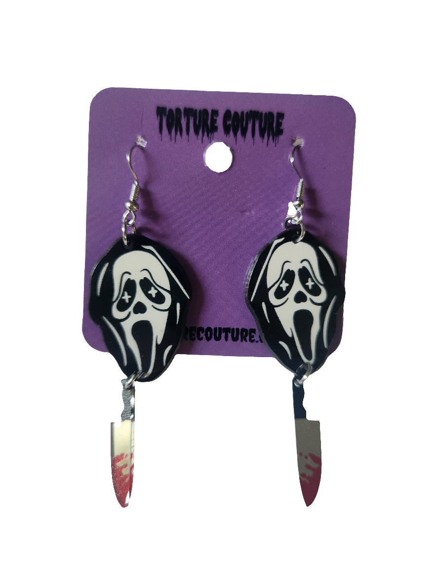 Ghostface Knives Earrings