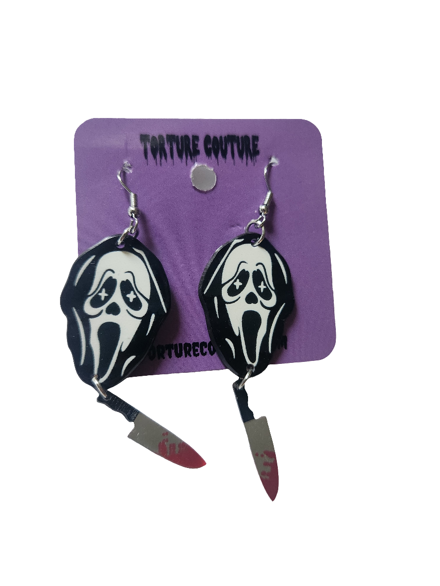 Ghostface Knives Earrings