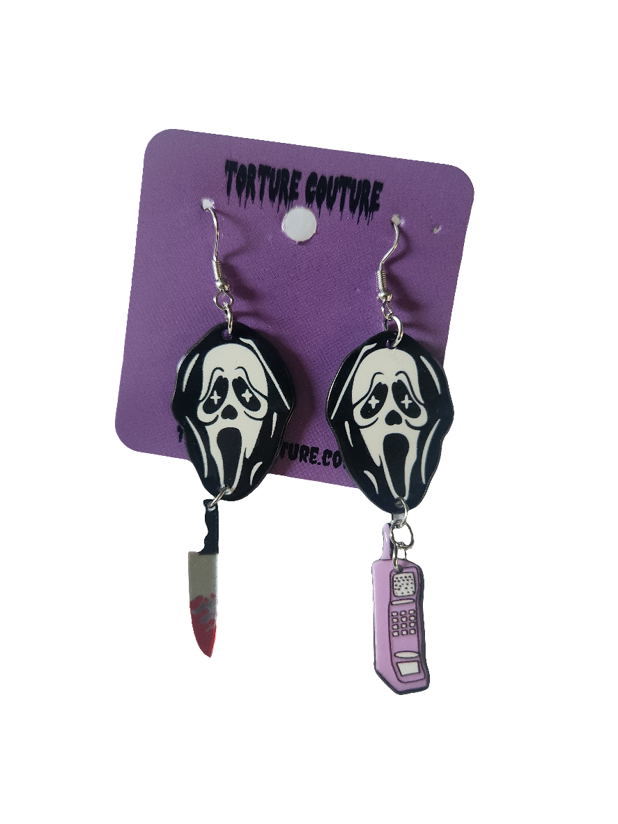 Ghostface Call Me Earrings