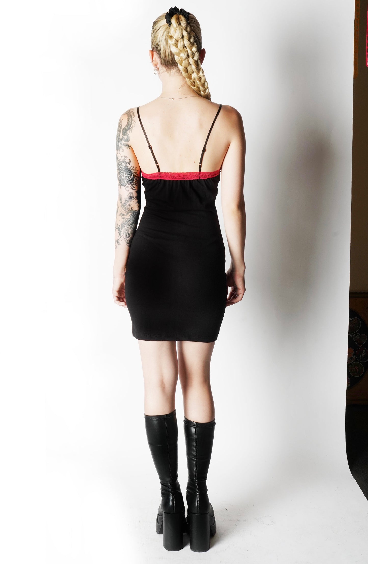 Dio Red Lace Strap Dress