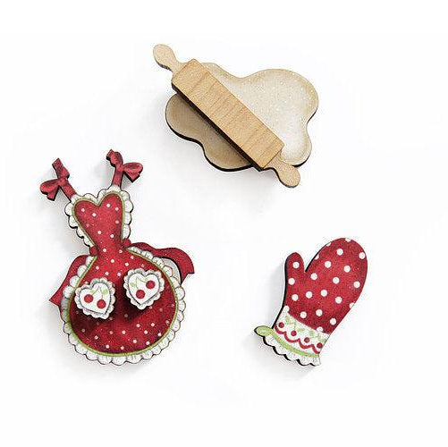 Baking Pastries Brooches Set of 3 by Laliblue