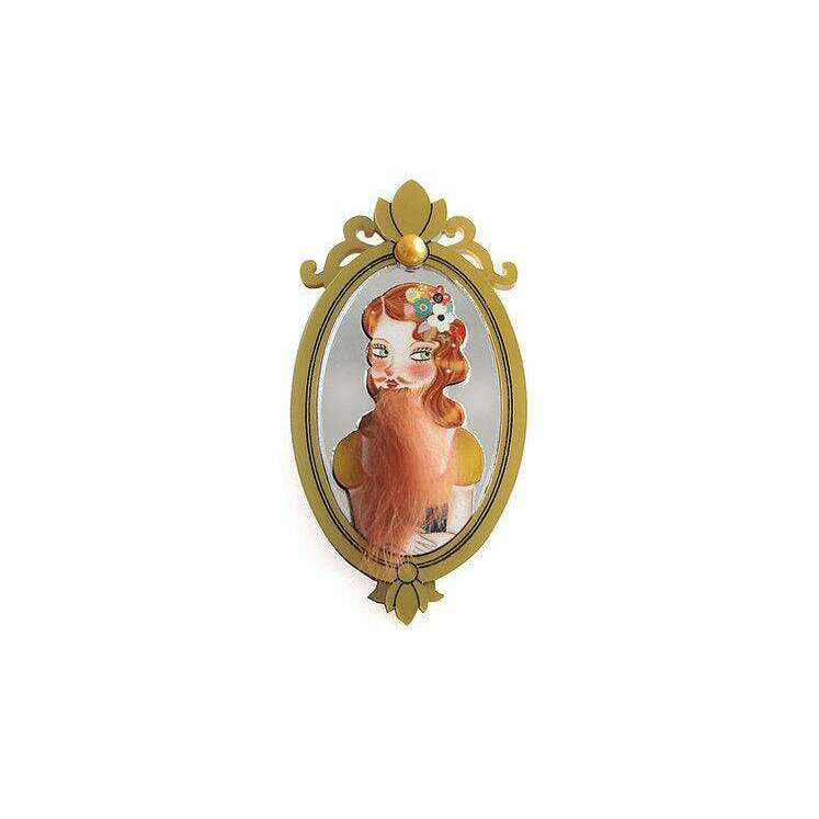 Bearded Woman Halloween Brooch by Laliblue | PRE-ORDER SHIPS IN 2-3 WEEKS