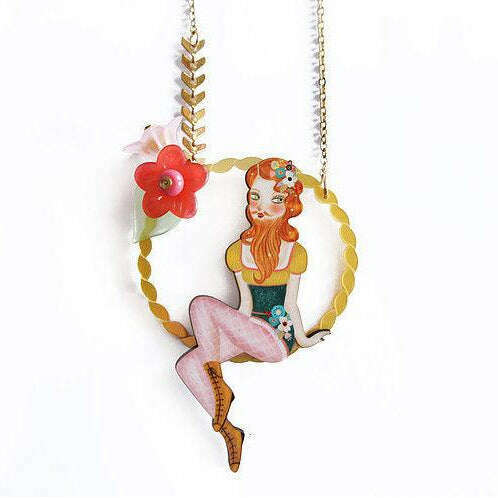 Bearded Woman Halloween Necklace by Laliblue | PRE-ORDER SHIPS IN 2-3 WEEKS