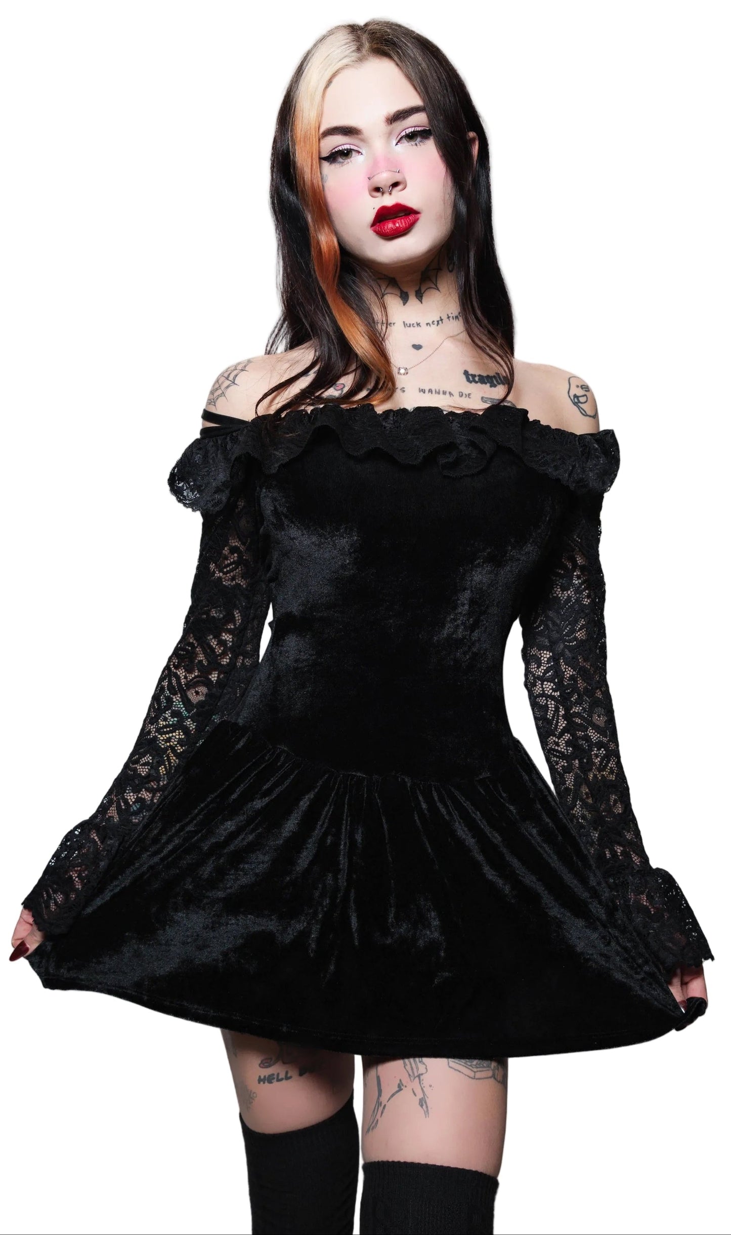 Black Widow Velvet Dress