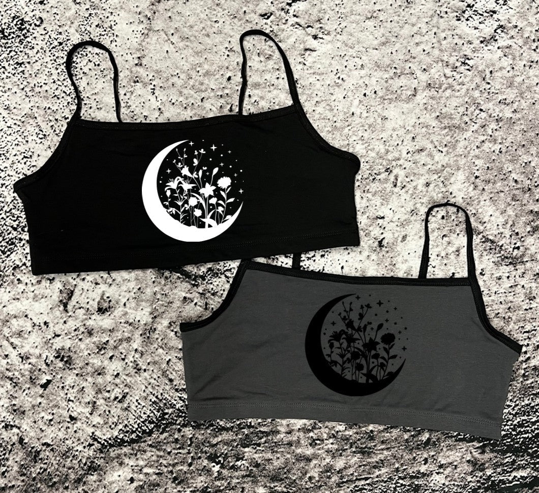 Bra Top - floral moon