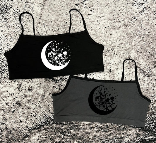 Bra Top - floral moon
