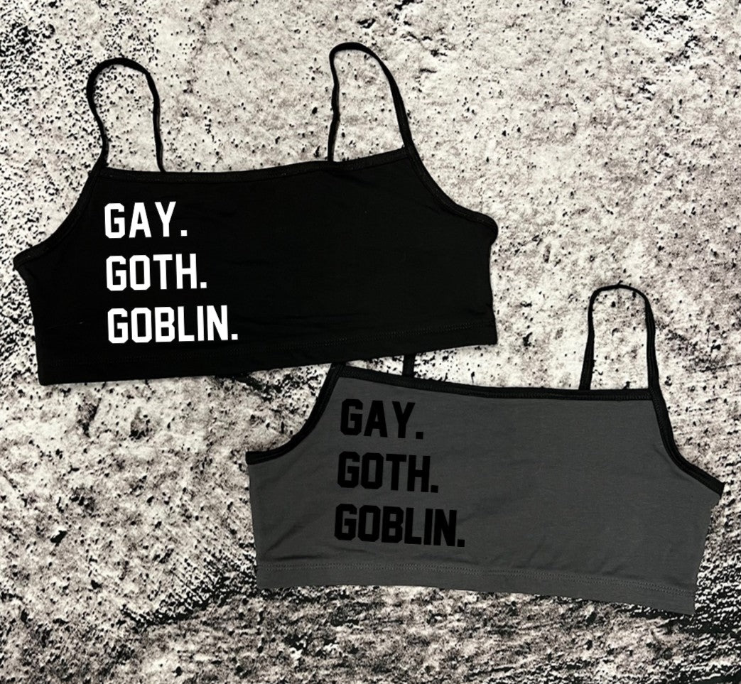 Bra Top - gay goth goblin