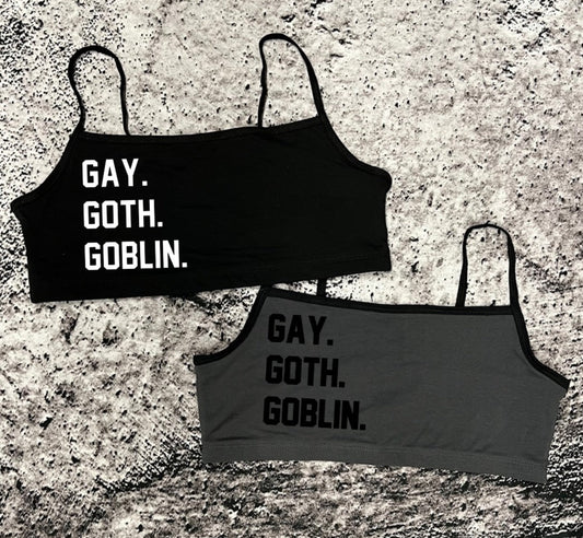 Bra Top - gay goth goblin