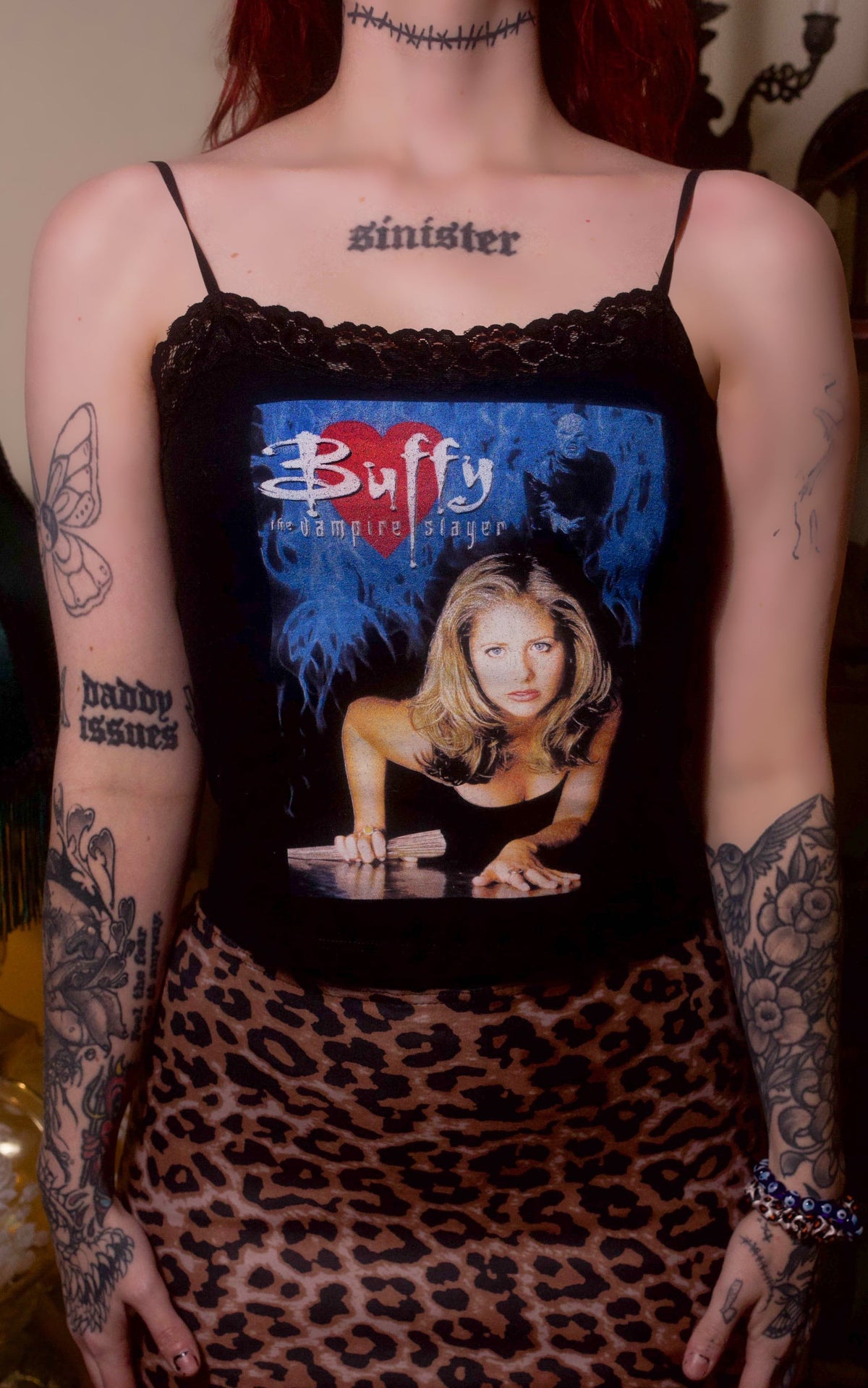 Buffy Cropped Lace Tank