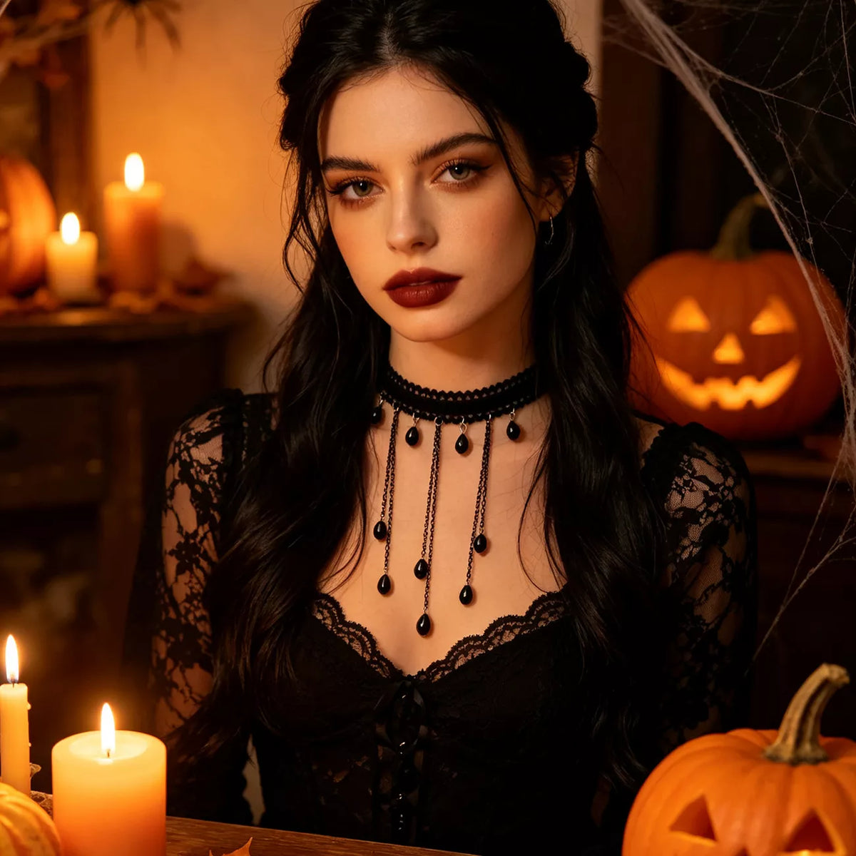 Mourning Drops Gothic Choker