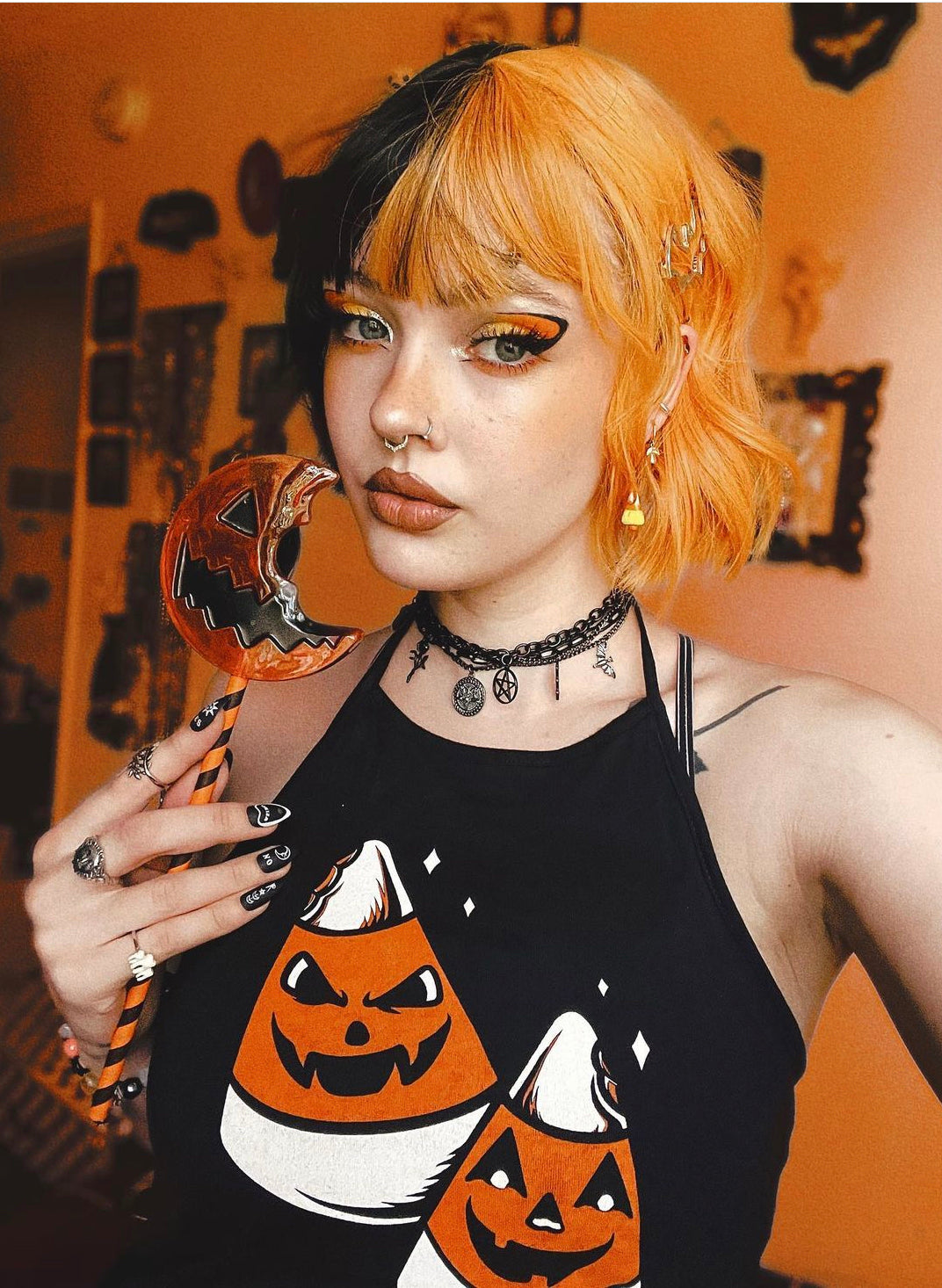 Candy Corn Halter Top *