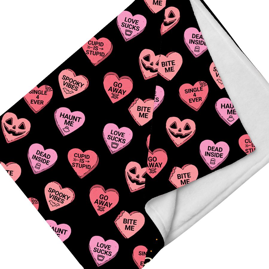 Candy Hearts Throw Blanket