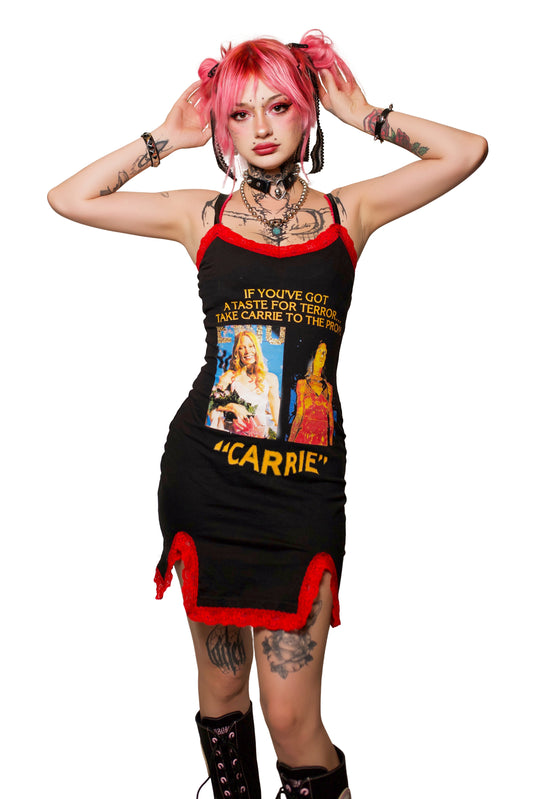 Carrie Slit Red Lace Dress