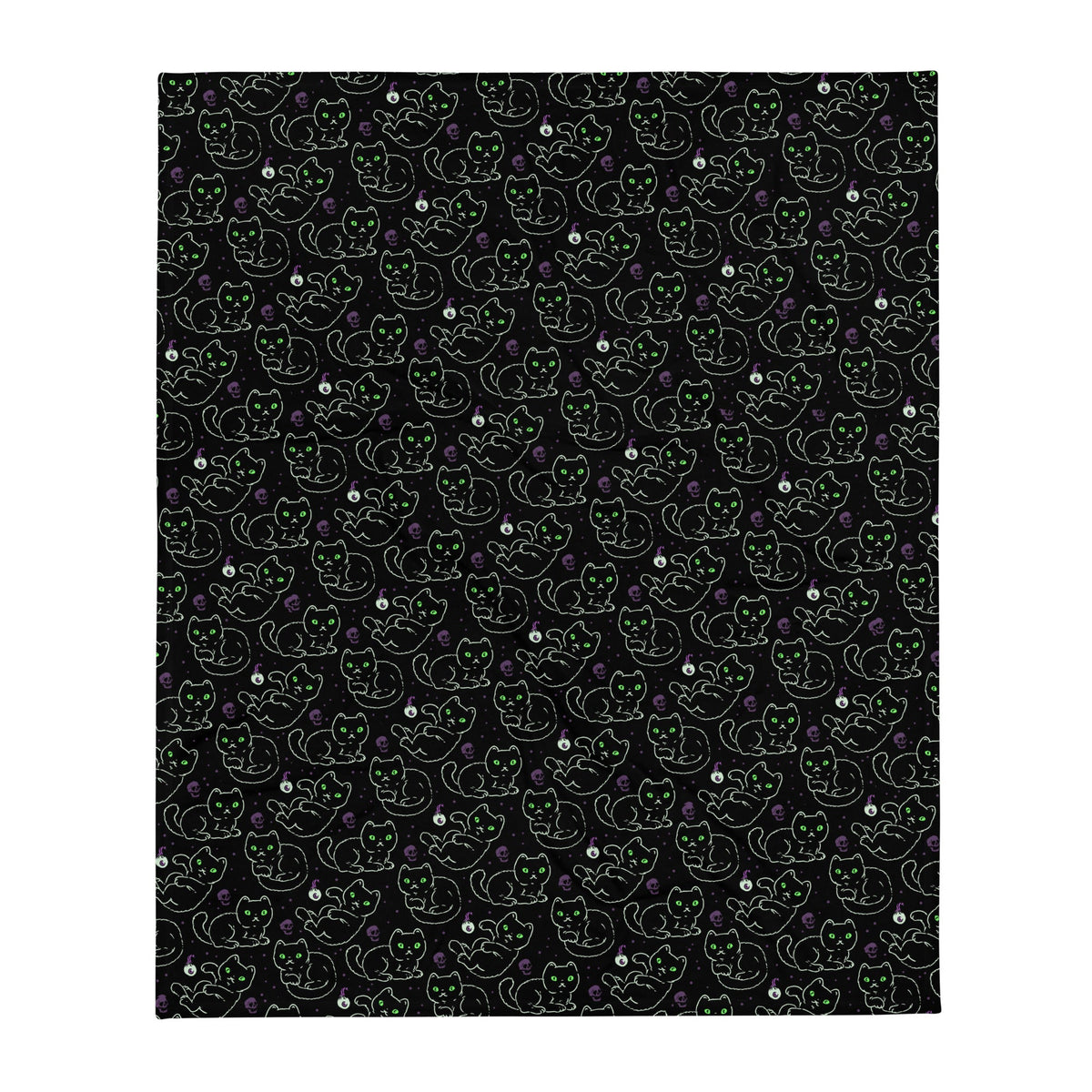 Black Cats Throw Blanket