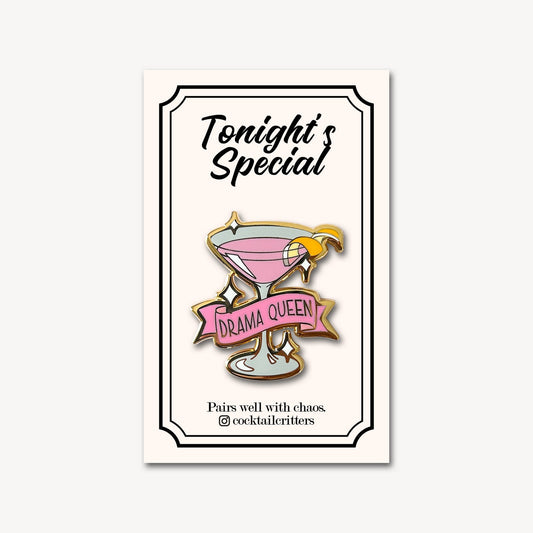 Cosmopolitan (Drama Queen) Cocktail Pin