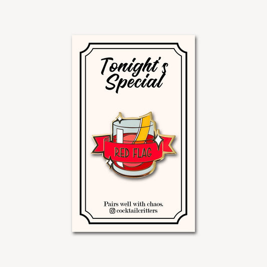 Negroni (Red Flag) Cocktail Pin