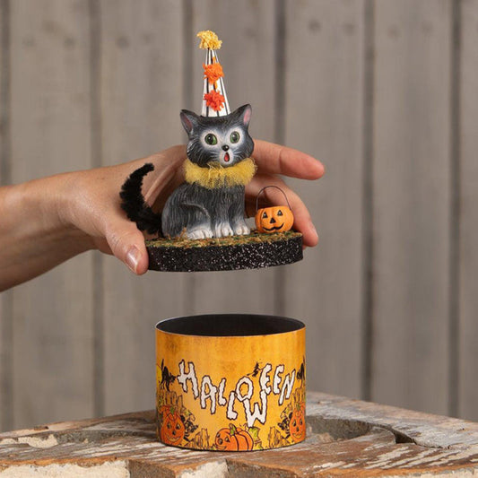 Cecil Cat on Box by Bethany Lowe Designs