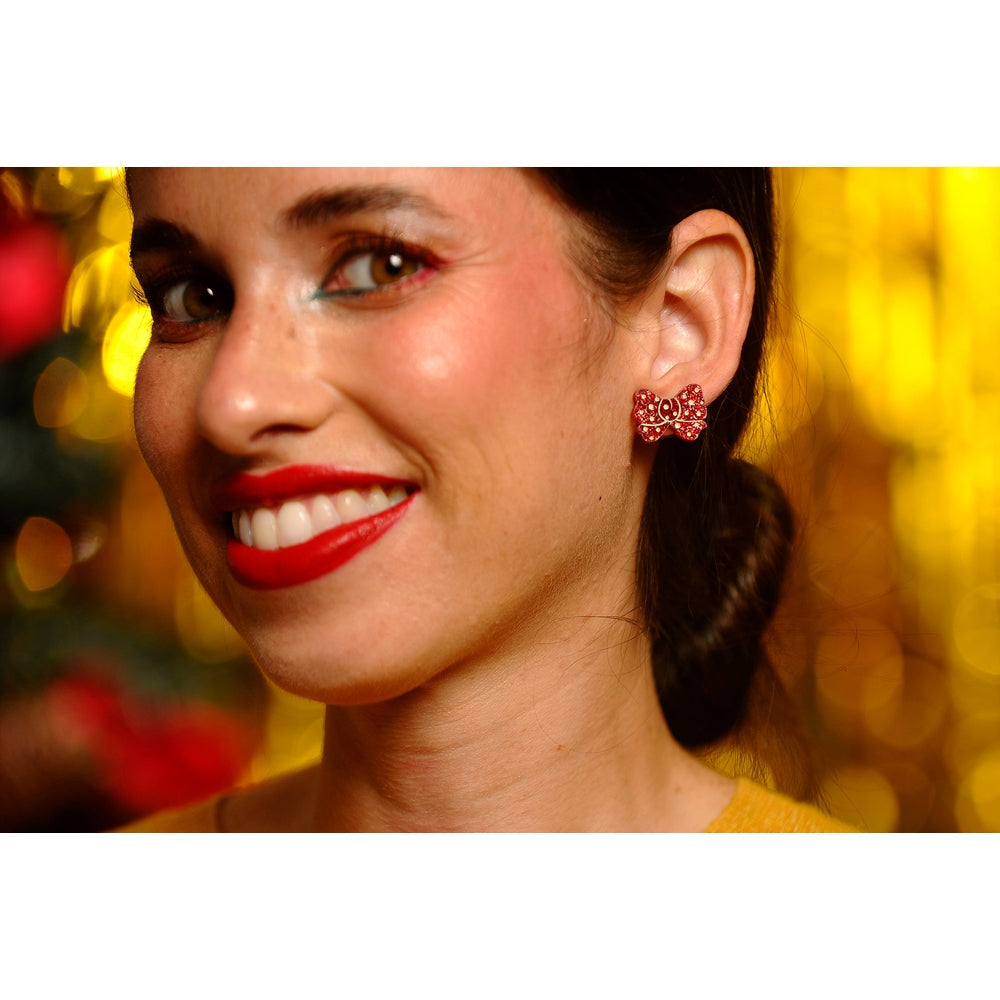 Christmas Blonde Hair Brooch with Earring Set by Laliblue