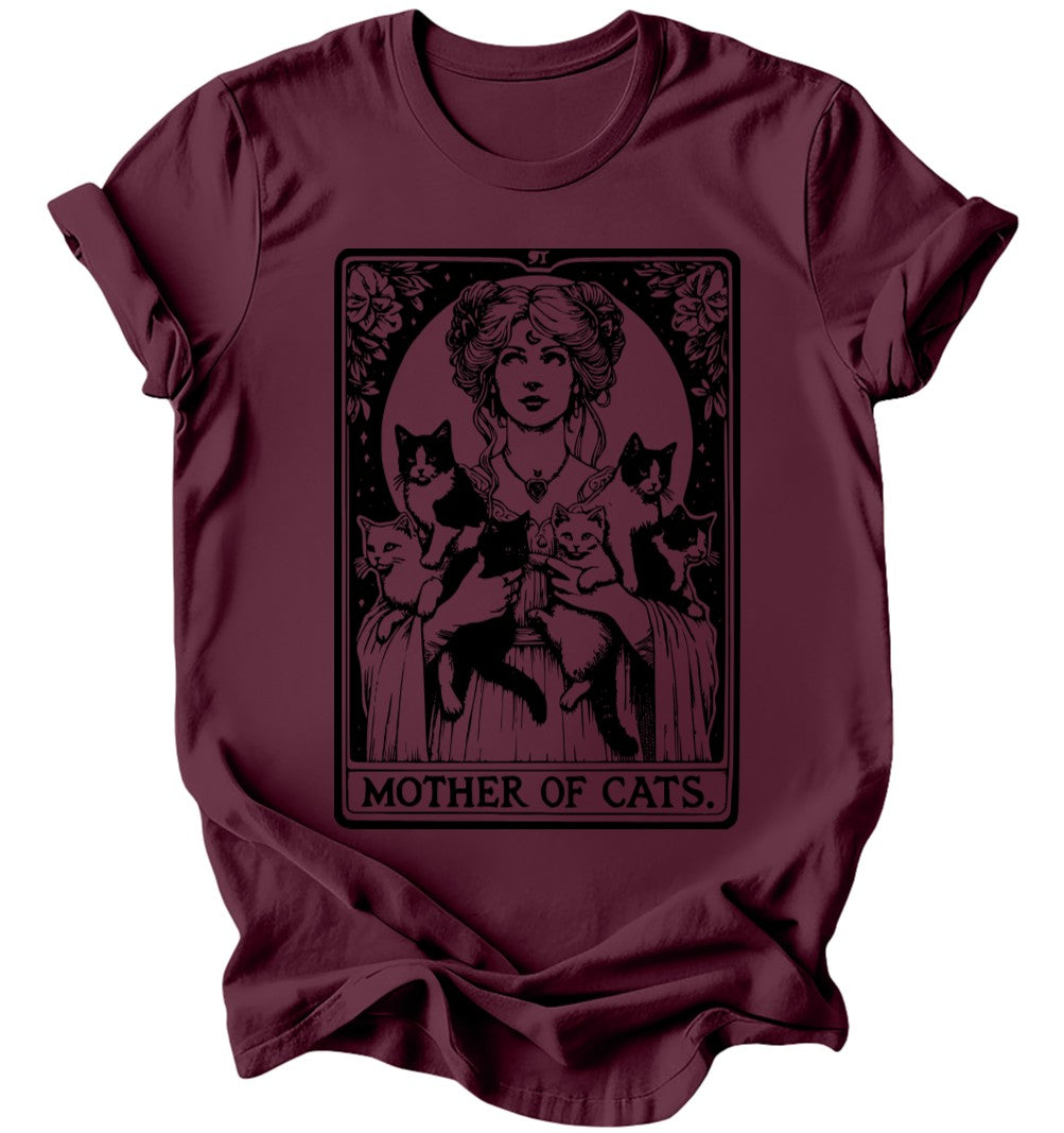Mother of Cats Tarot - Burgundy or Emerald T-Shirt