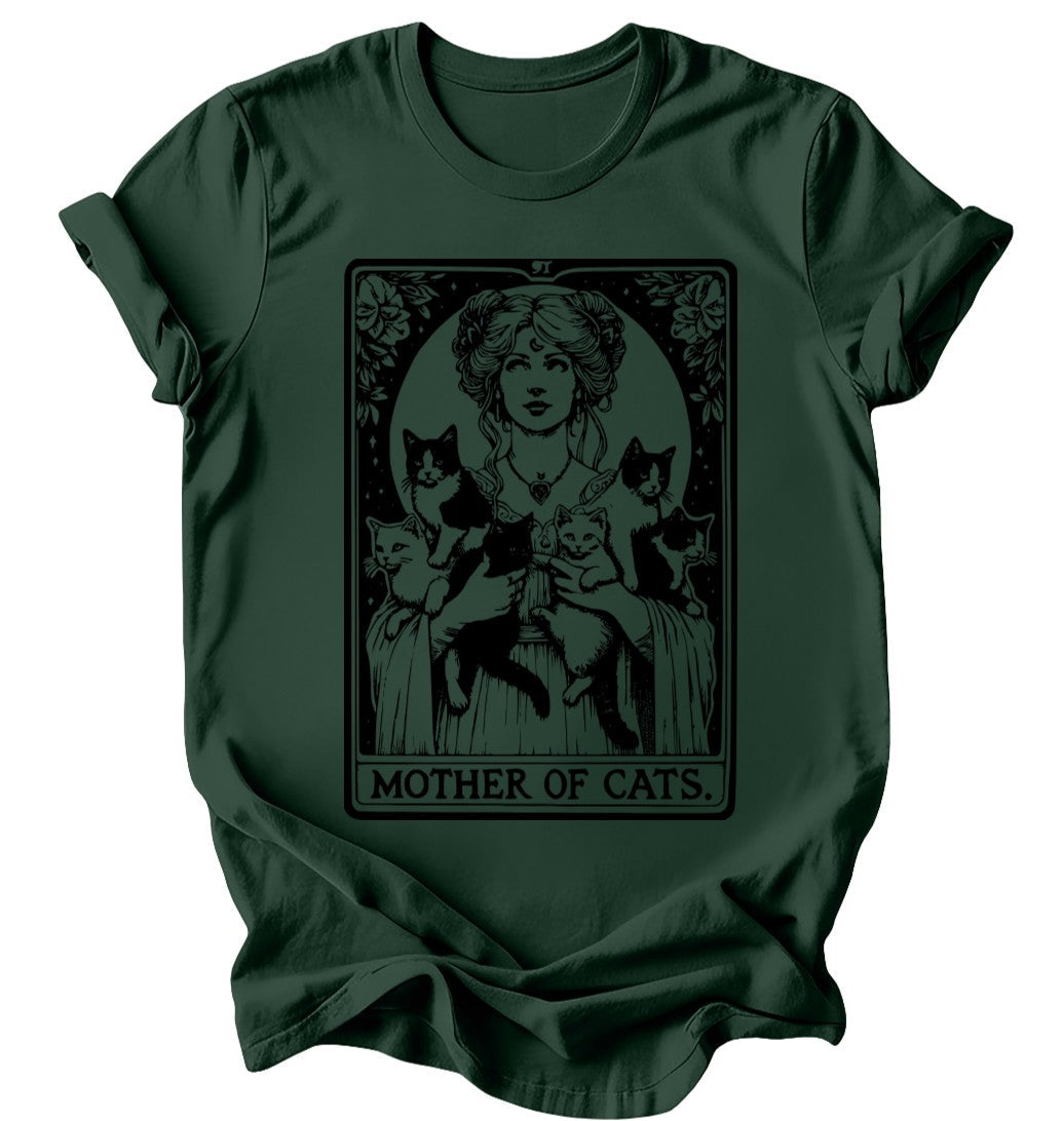 Mother of Cats Tarot - Burgundy or Emerald T-Shirt