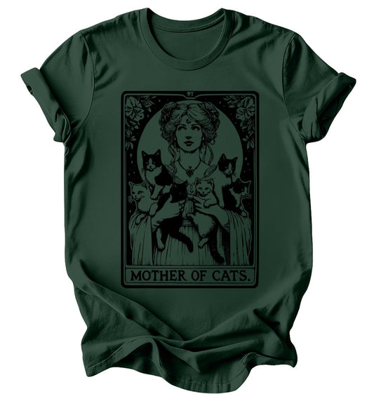 Mother of Cats Tarot - Burgundy or Emerald T-Shirt