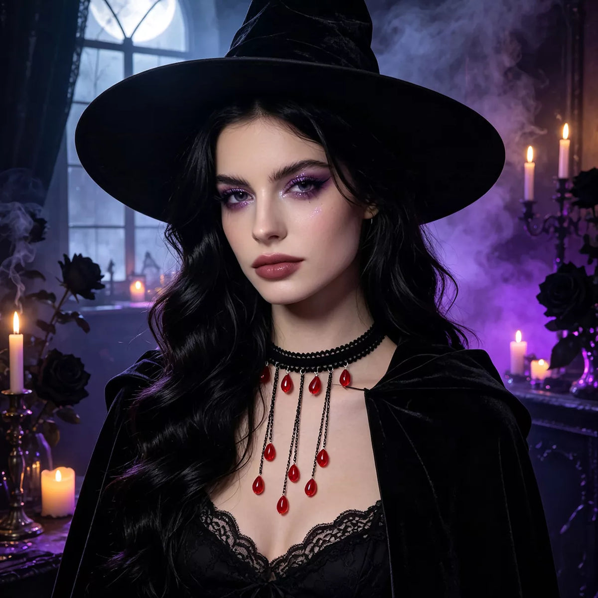 Mourning Drops Gothic Choker