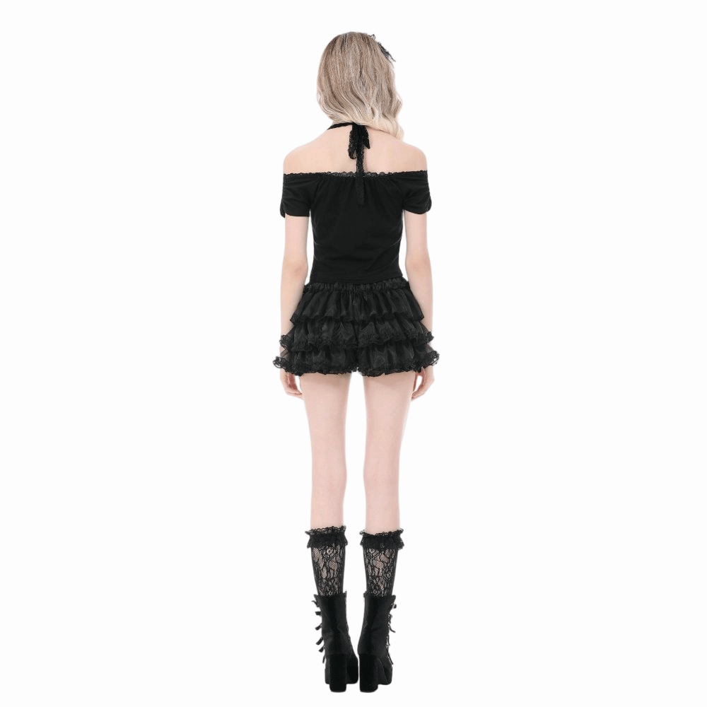 Dollhouse Mourning Tiered Shorts